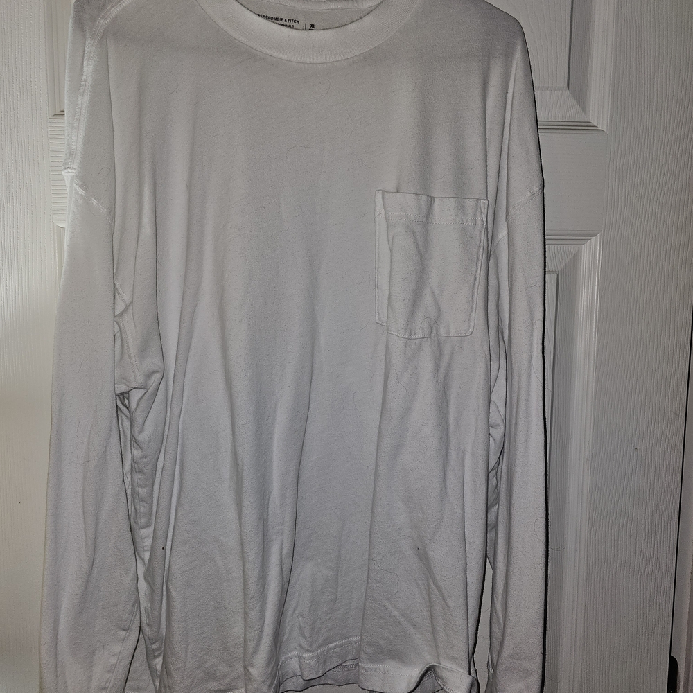 Classic White Men's Long Sleeve Shirt